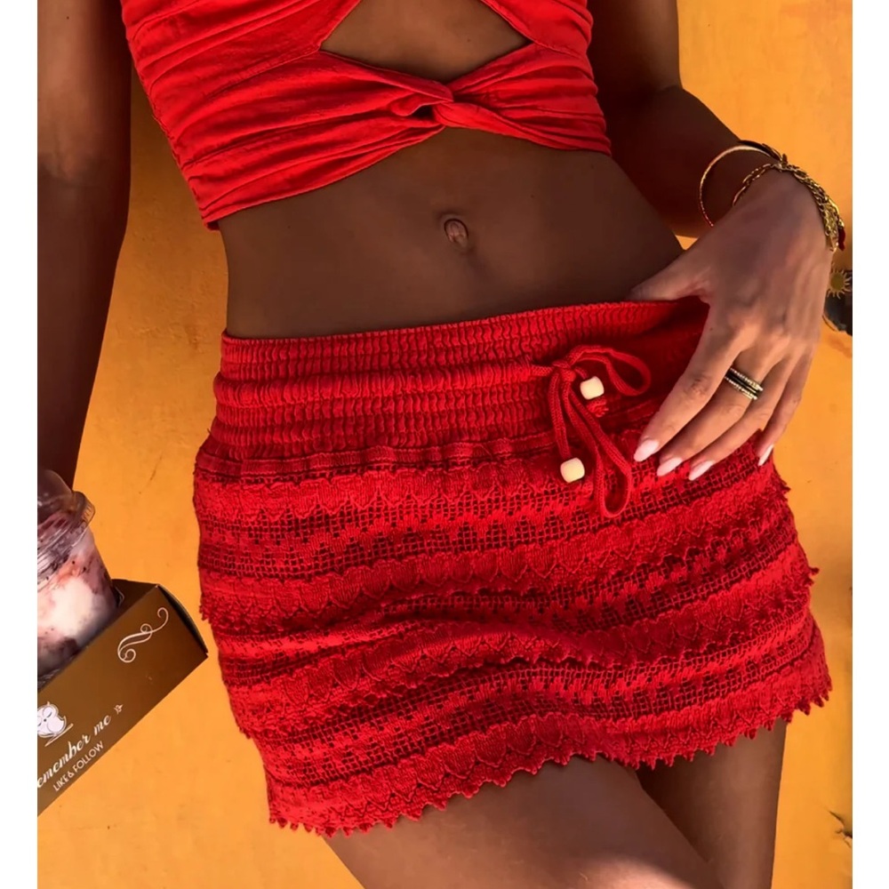 Blanco by Nature Crochet Skort Set